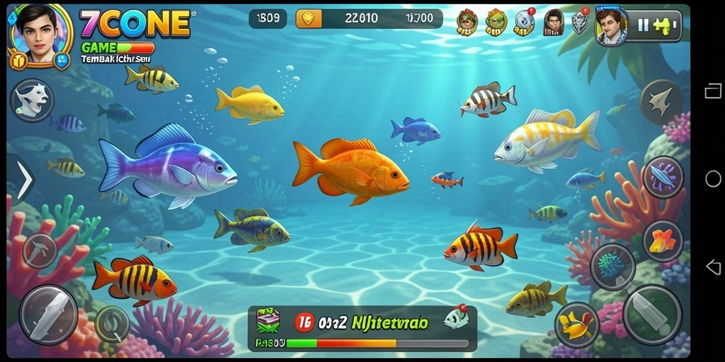 Tampilan gameplay Tembak Ikan yang seru dan menantang di 7CONE.