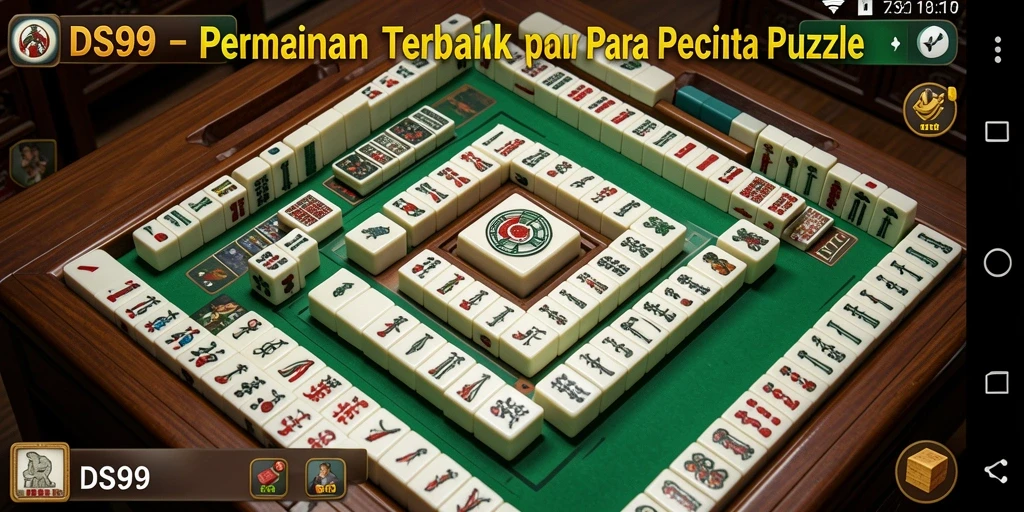 Screenshot menunjukkan gameplay Mahjong yang menantang di DS99.