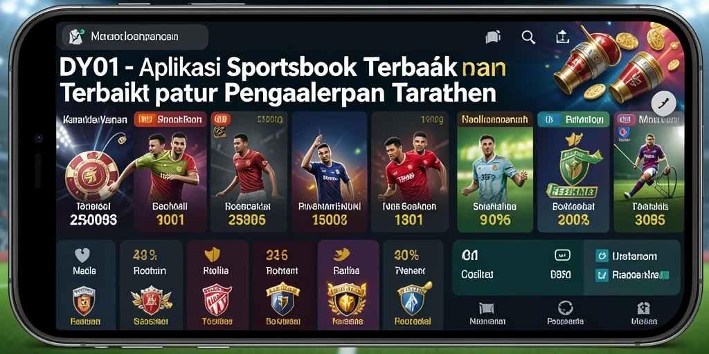 Tampilan gameplay DY01 menampilkan fitur taruhan olahraga secara langsung.