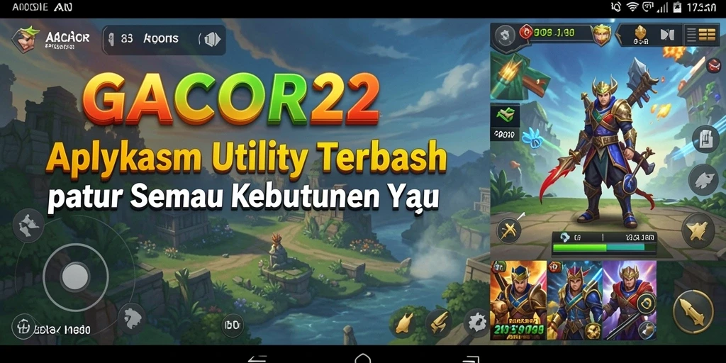 Screenshot menunjukkan tampilan antarmuka GACOR22 yang ramah pengguna.