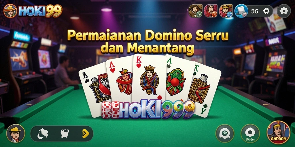 Tampilan permainan HOKI99 yang menarik saat bermain Domino.