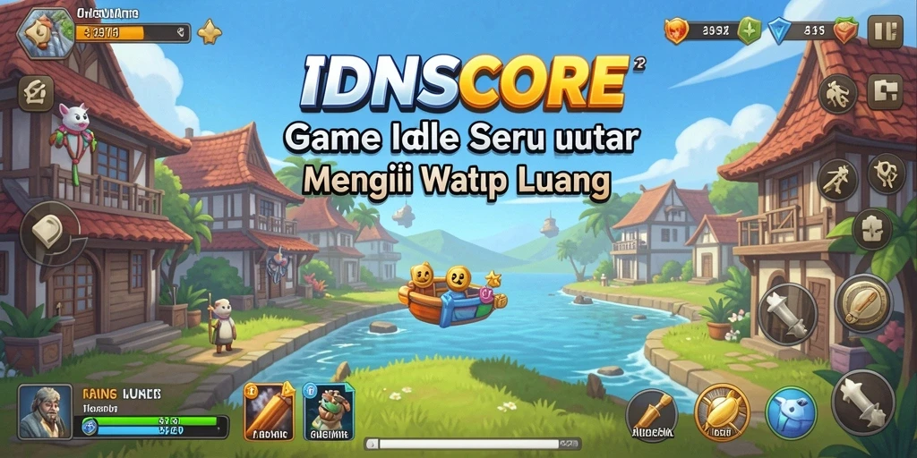 Screenshot utama IDNSCORE menampilkan gameplay yang menarik dan interaktif.
