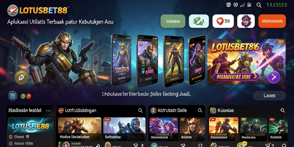 Tampilan antarmuka LOTUSBET88 yang user-friendly dan modern.