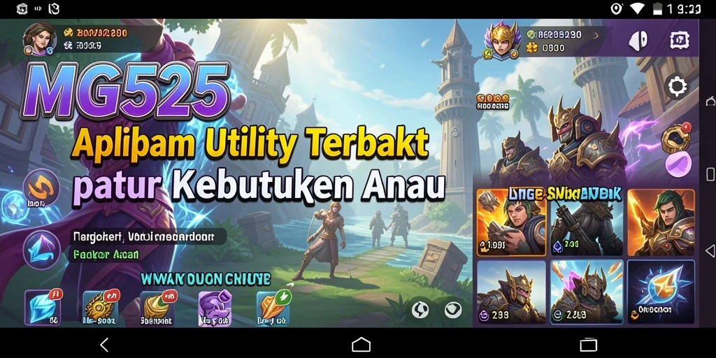 Tampilan antarmuka utama MG525 yang user-friendly dan informatif.