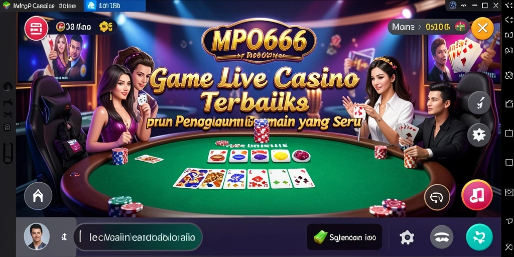 Tampilan gameplay MPO666 menyajikan suasana Live Casino yang mendebarkan.