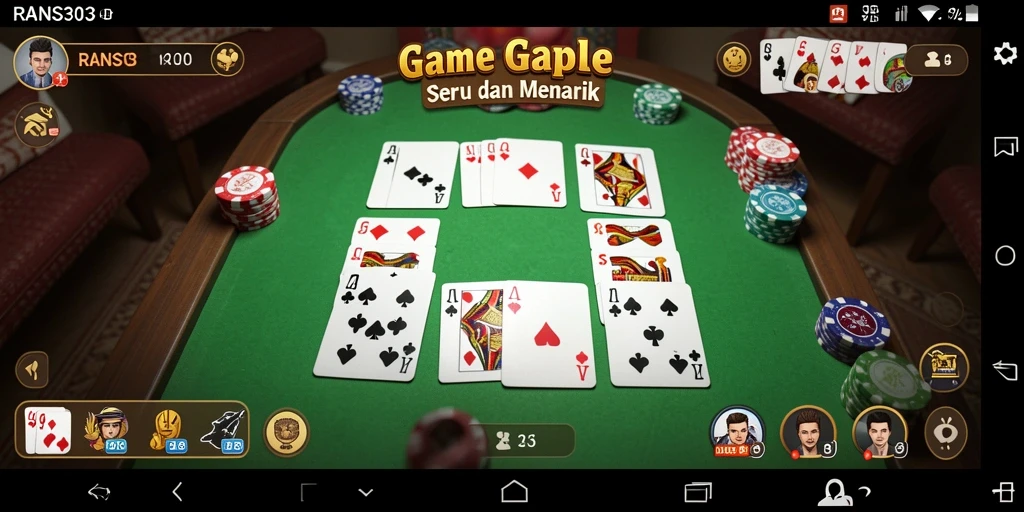 Screenshot gameplay seru RANS303 dalam permainan Gaple.