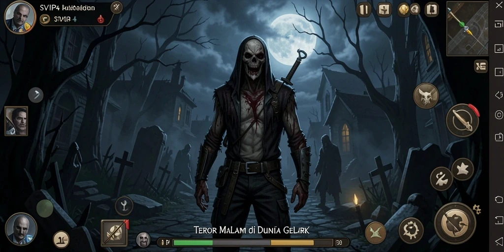 Tangkapan layar gameplay SVIP4 yang menakutkan dan menegangkan.